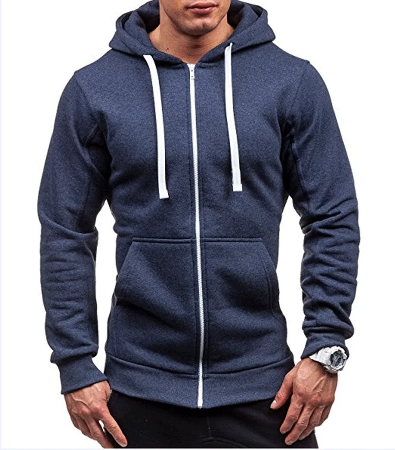 New Zipper Hooded Jacket Mens Cardigan Hip Hop Black Hoodie Men Hoodies ...