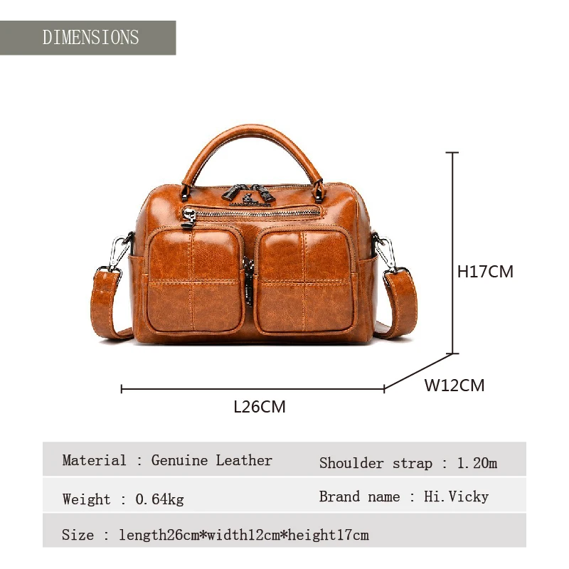 

Genuine Leather Lady Handbag Famous Design Brand Female Shoulder Bag Classic Retro Messenger Bag 2021 New Luxury Handbag Female