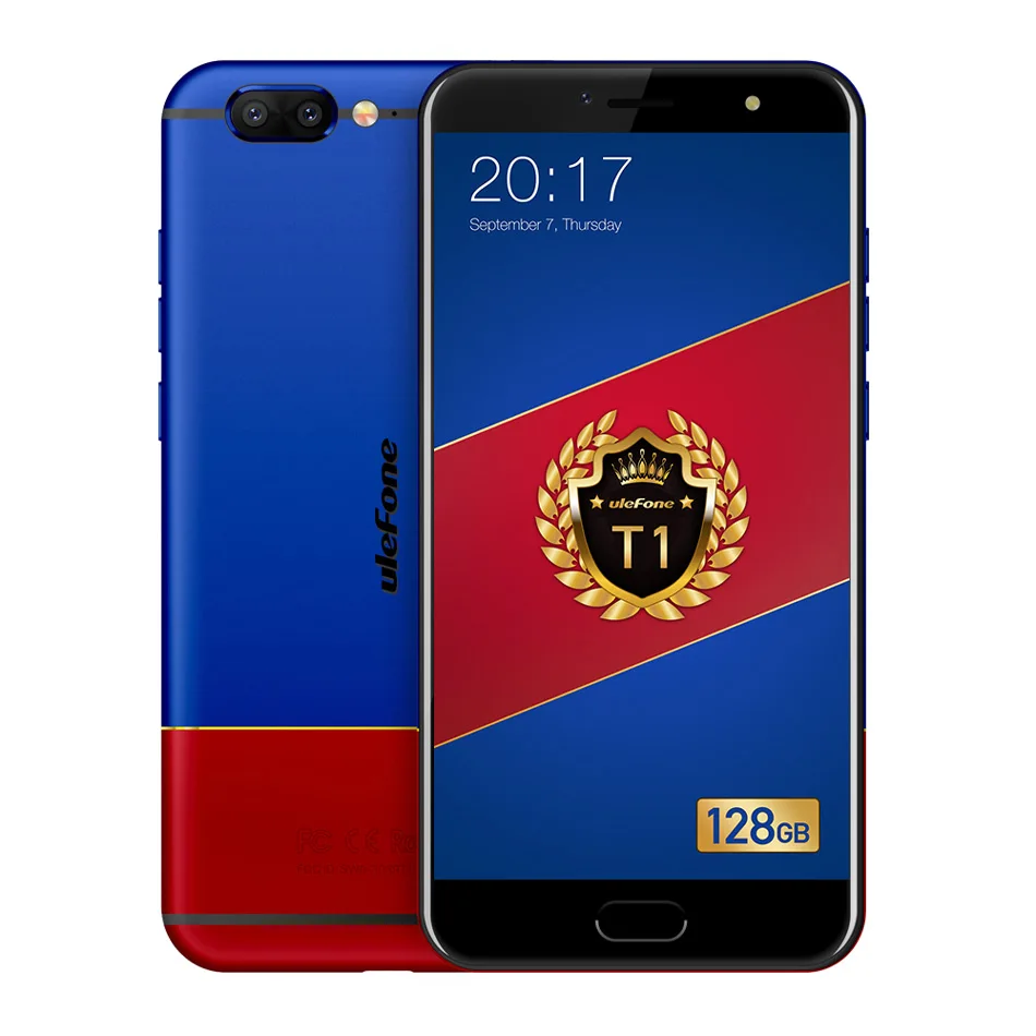 Мобильный телефон Ulefone T1 Premium Edition Android 7 0 четыре ядра 6 ГБ ОЗУ 128 Гб ПЗУ 16 МП две