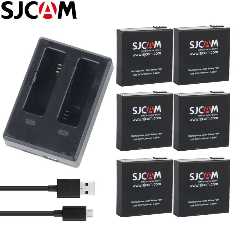 Оригинальный аккумулятор SJCAM SJ8 PRO 1200 мА/ч литий ионный двойное зарядное