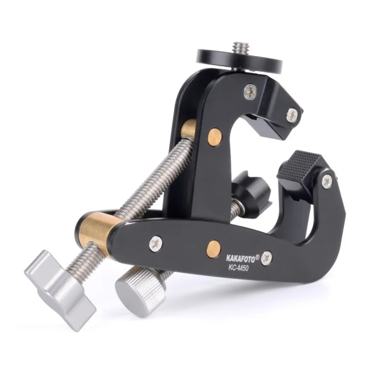 

KAKAFOTO KC-M50 Multi Clamp Clampod Safari Clamp Table Tripod Mount Adapter for Camera Smartphone holder Stand Field Monitor