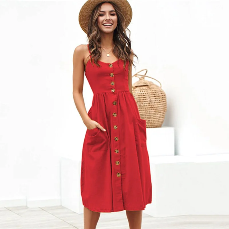 

Summer 2021 New Women's Dresses, Long Floral Print, Bohemian Dresses, V-neck Button Sleeves, Beachwear, Casual Wear, Plus