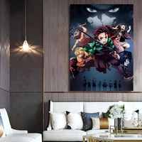 anime cartoon canvas painting ghost slayer poster and print art print mural picture living room home wall decoration paintings
