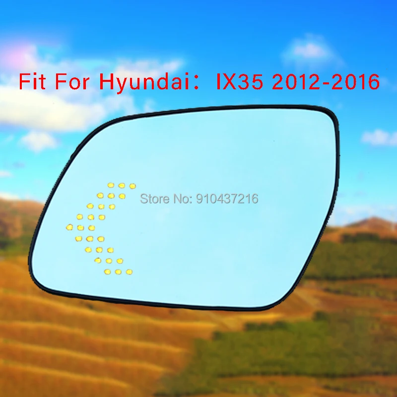 

For Hyundai IX35 2012-2016 Demist Car Rearview Mirror Glare Proof Blue Glasses Led Lamp Heated turn singleLarge view