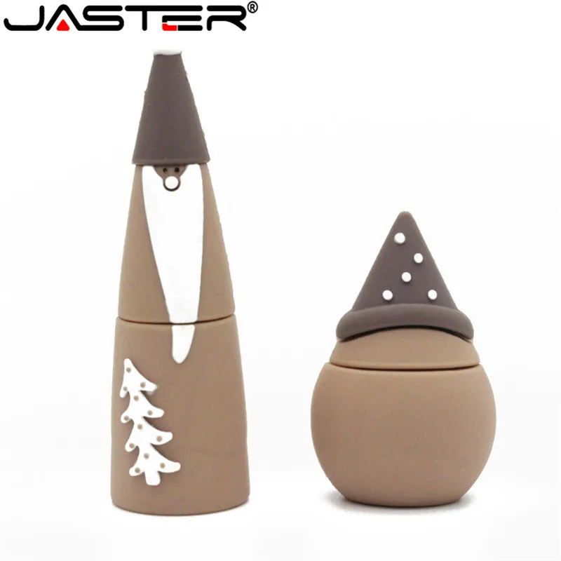 JASTER Рождественский usb-кабель с Санта-Клаусом, флеш-накопитель, 4 ГБ, 8 ГБ, 16 ГБ, 32 ГБ, 64 ГБ, USB креативный дизайн, u-диск, карта памяти