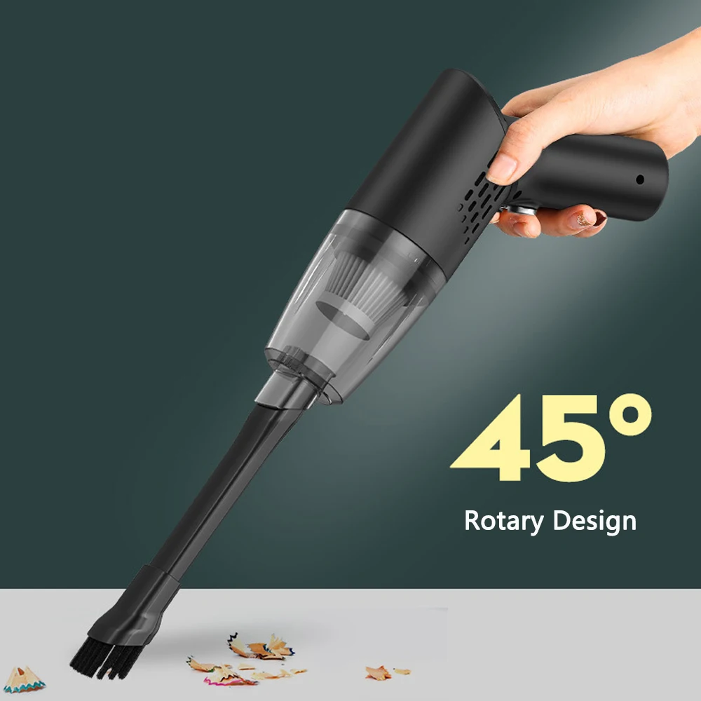 

Portable Wireless Car Vacuum Cleaner Handheld Rotatable Dry and Wet Dual-use Cordless Air Duster for Keyboard Laptop Home Sofa