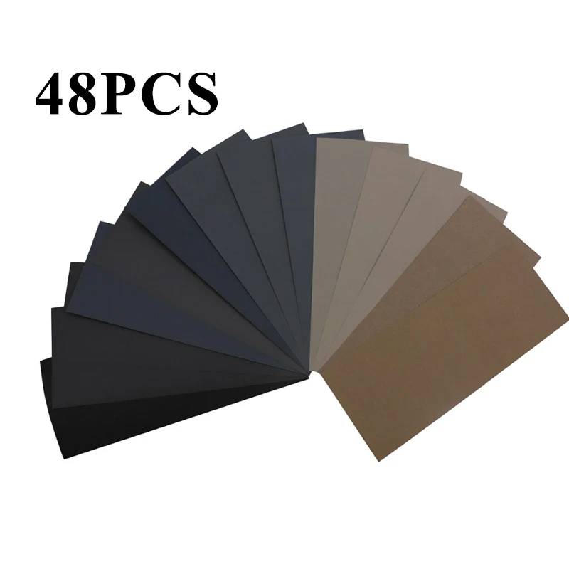 48Pcs 96x229mm Sandpaper Set Sanding Paper Water Abrasive SandPapers 320-7000 Grit For Wood Furniture Grinding And Polishing
48Pcs 96x229mm Sandpaper Set Sanding Paper Water Abrasive SandPapers 320-7000 Grit For Wood Furniture Grinding And Polishing