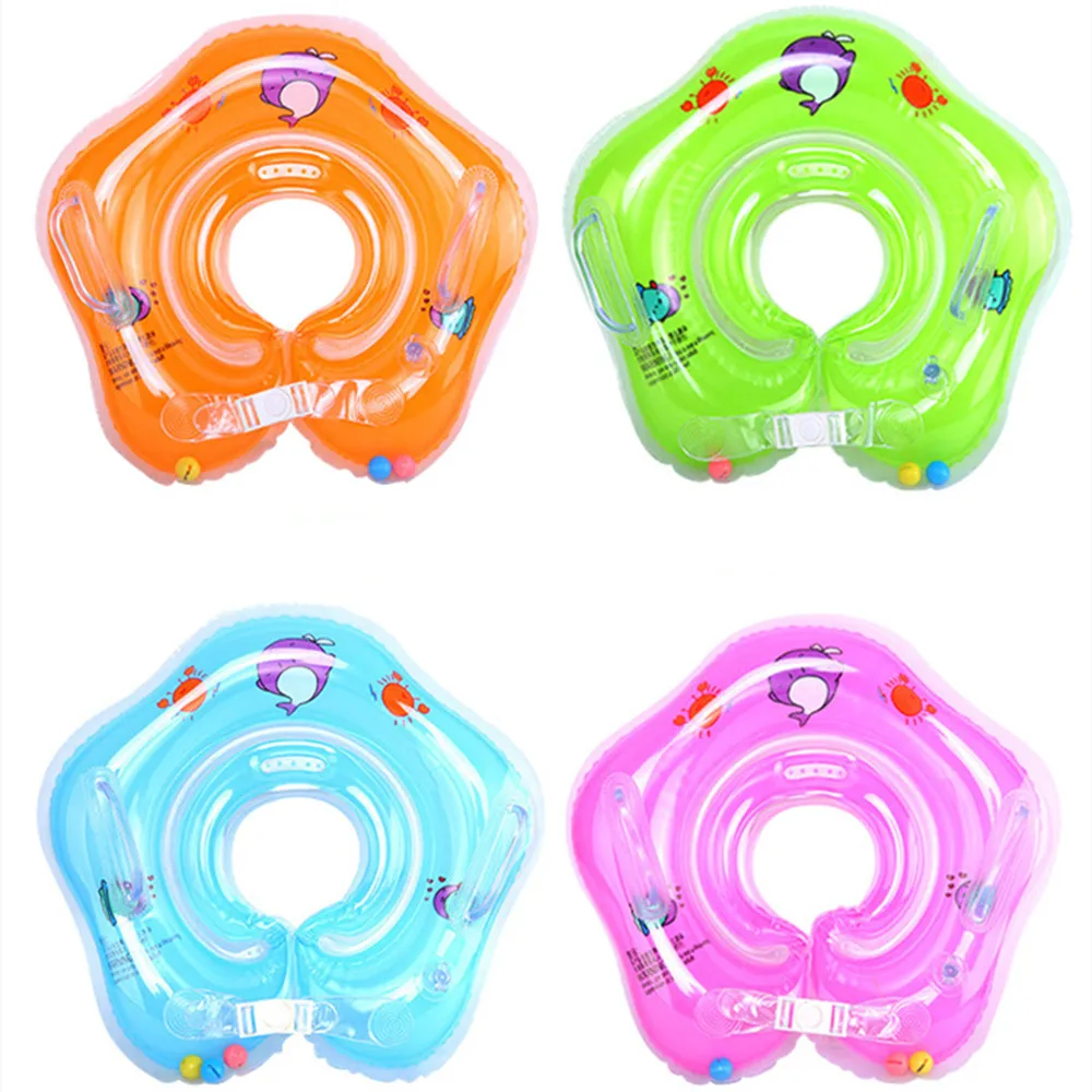 

Swimming Baby Accessories Neck Ring Tube Safety Infant Float Circle for Bathing Inflatable Dolphin Inflatable Water