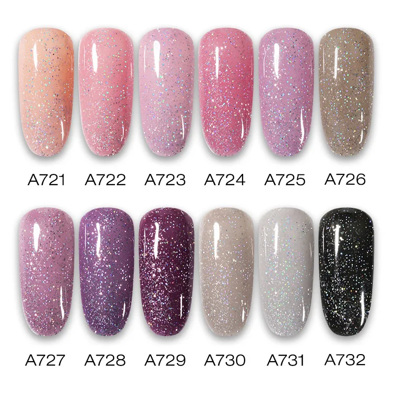 Блестящий неоновый Гель лак для ногтей ROSALIND 7 мл полуперманентный УФ лампы все