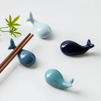33 57cm cartoon ceramic chopsticks holders whale shape chopsticks mat kitchen art craft tableware chopsticks stand