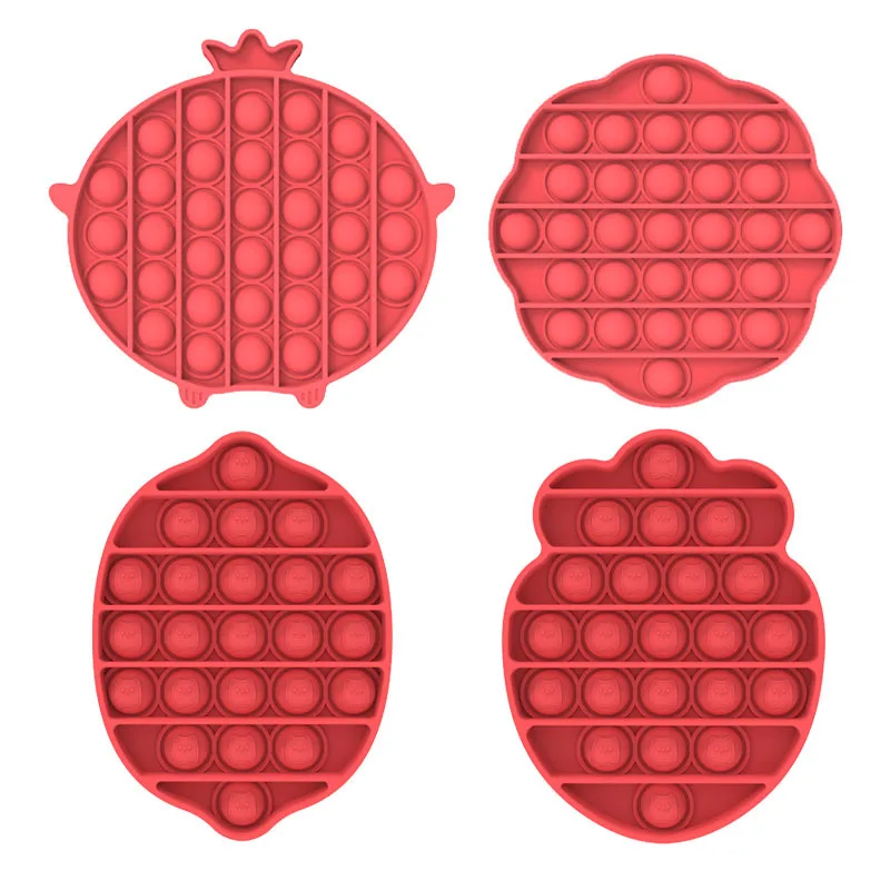 Пуш ап Пузырь Игрушка антистресс для взрослых и детей с принтом лимон клубника