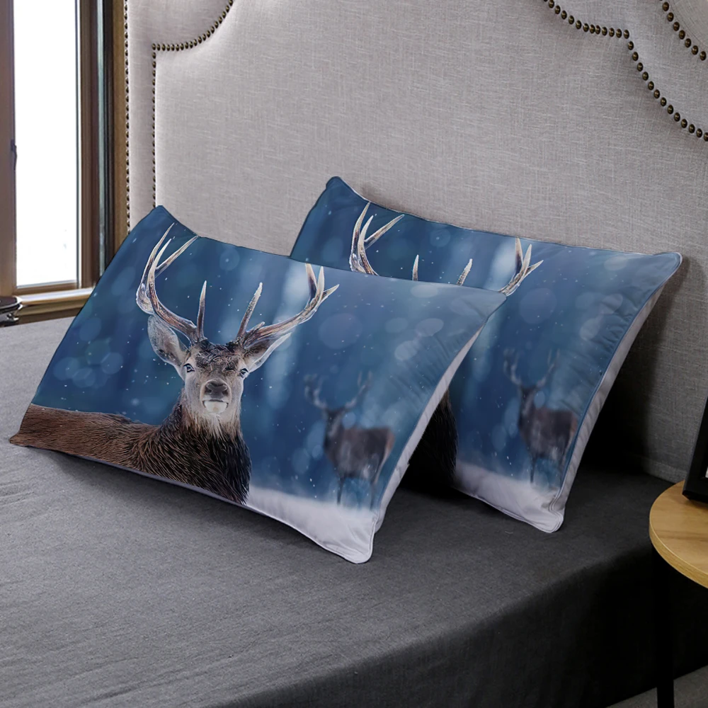 

Luxury Wild Animal 2PC 100% Polyester Soft Pillow Case Cover Pillowcase Decorative Bedding Bedroom Home Decoration