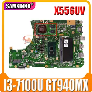 x556uv laptop motherboard for asus x556uqk x556ub x556uq x556uj x556uf x556u original mainboard 8gb ram i3 7100u gt940mx free global shipping