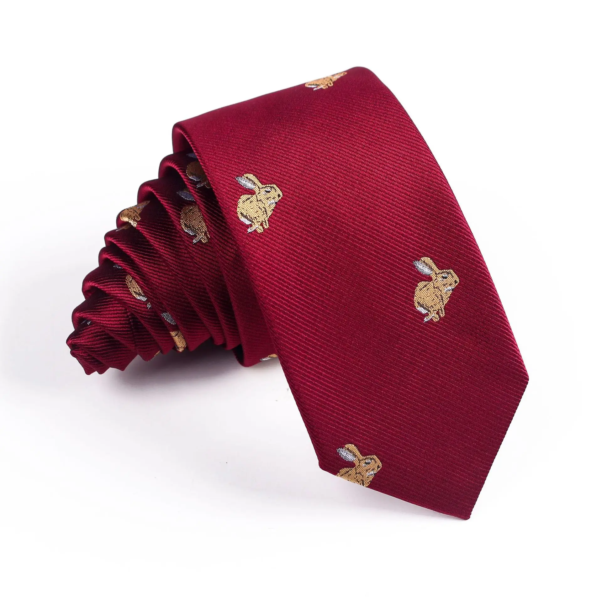 

Sitonjwly 6cm Animal Pattern Neck Tie for Men Skinny Necktie Wedding Ties Polyester Black Bowtie Shirt Accessories Custom Logo