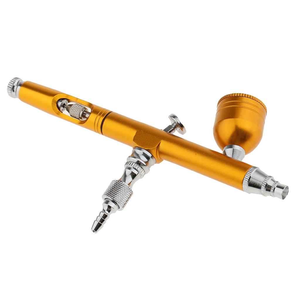 

New Pro AirBrush Kit Craft Cake Decor Paint Art Spray Gun - Gold