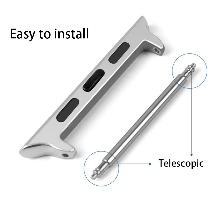 

Connector Adapter for Apple Watch Series 5 40mm Band Connectors for Apple Watch Band 42mm 44mm 38mm Stainless Steel Watchband