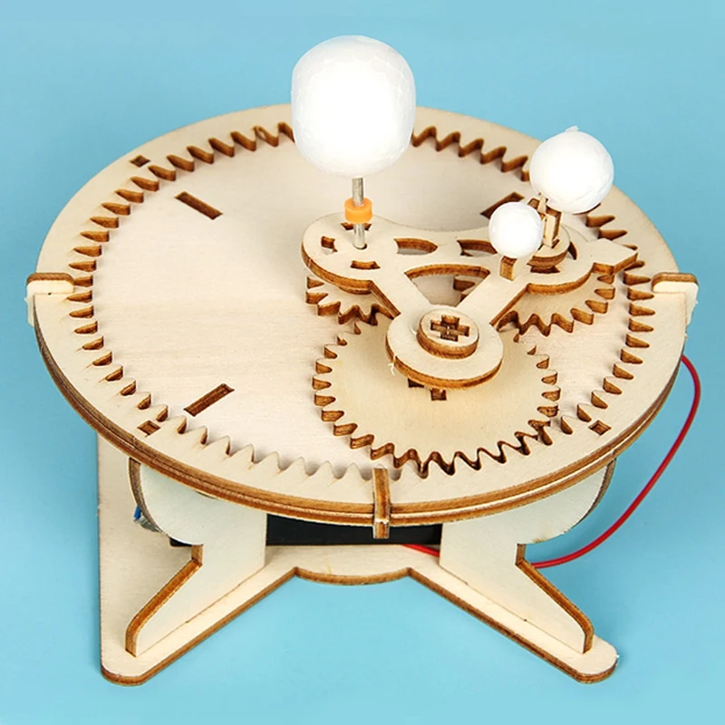 Детские Diy деревянные игрушки набор три планеты движущаяся модель физика