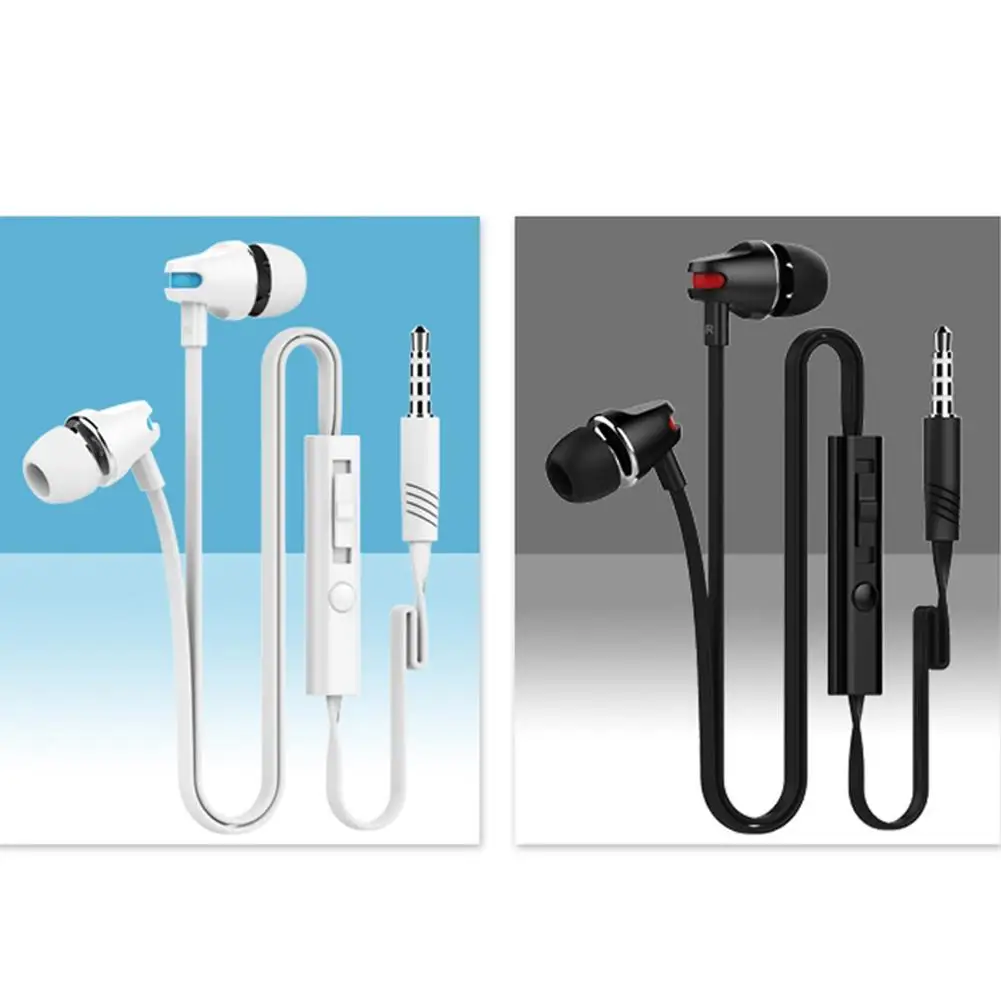 

Jv23 3.5mm Flat Wire In-Ear Earphone Stereo Heavy Bass Stereo Headphone with Mic