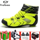 Tiebao зимняя дорожная велосипедная обувь, комплект педалей, дышащая уличная спортивная велосипедная обувь, велосипедная гоночная обувь, велосипедная обувь