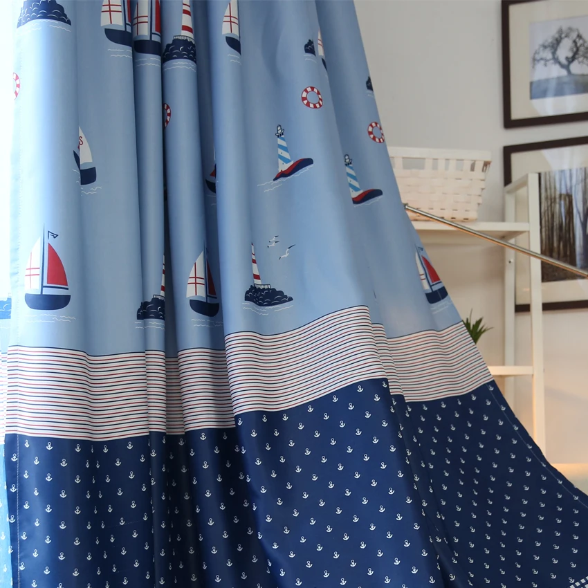 Шторы блэкаут голубые/розовые на заказ занавески для спальни мальчиков и девочек