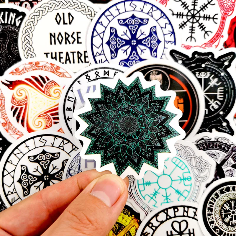 

10/50pcs/set Retro Cartoon Viking Totem Graffiti Waterproof Sticker For DIY Scrapbook Luggage Skateboard Mobile Phone Motorcycle