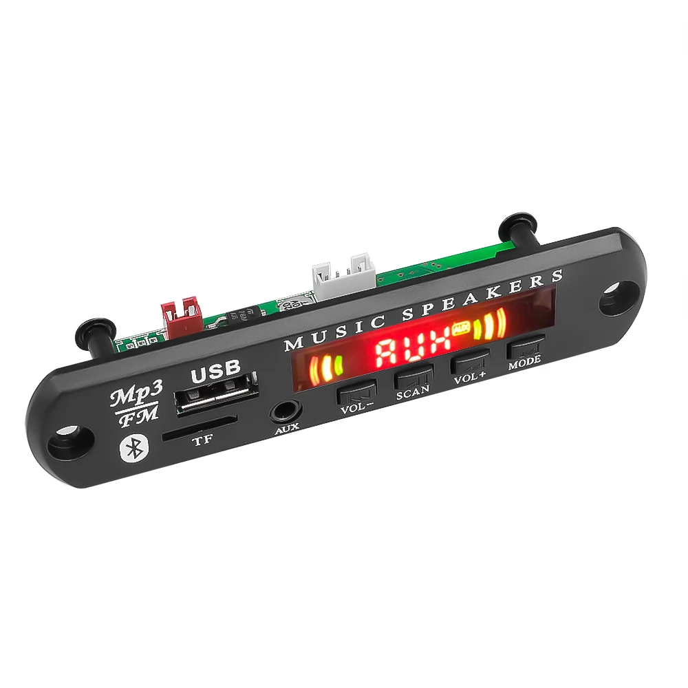 Kebidu DC 7 в-18 в MP3 декодер цветной экран Bluetooth V5.0 Автомобильный плеер USB модуль записи