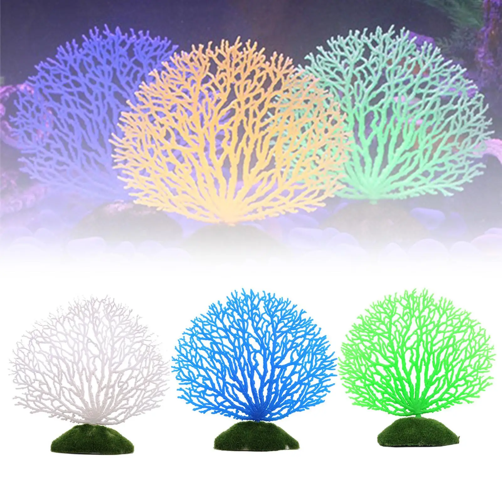 

Aquarium Decoration Artificial Plants Water Herb Silicone Fake-Coral Fish Tank Artificial Plant Landscape Aquarium Decoration