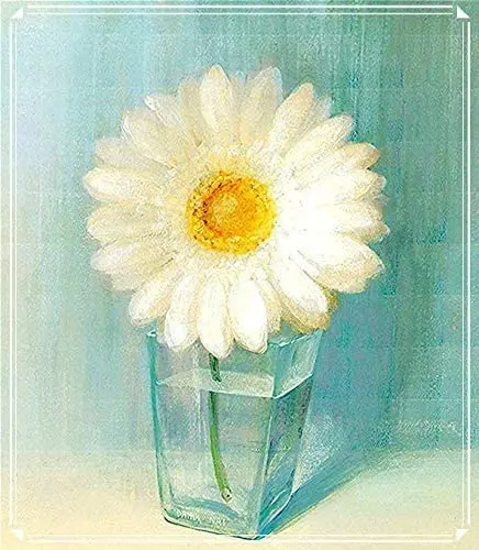

Flower Wall Art Vintage White Lily Daisy for Office Home Decoration Metal Sign Home Bar Garden Restaurant Wall Decor