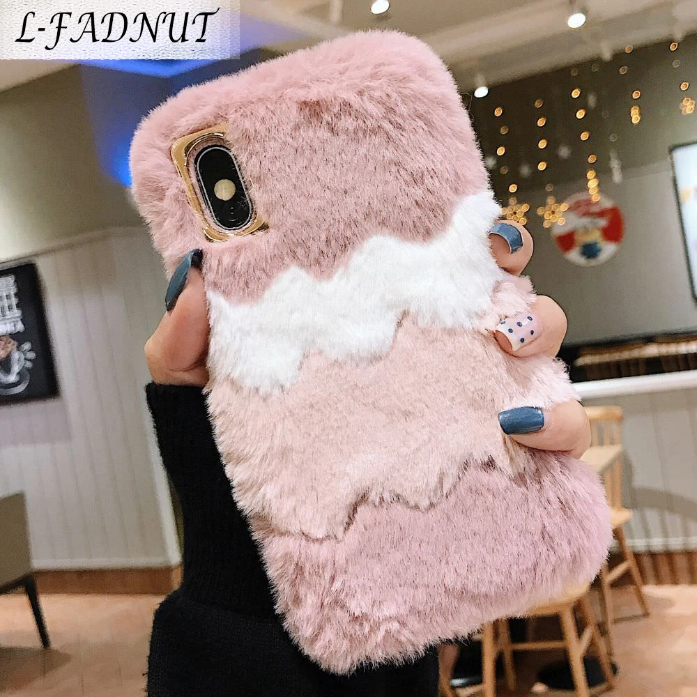 L-FADNUT роскошный элегантный меховой чехол для huawei P20 Lite чехол милый плюшевый силиконовый мягкий ТПУ чехол для huawei P30 mate 20 Pro Coque