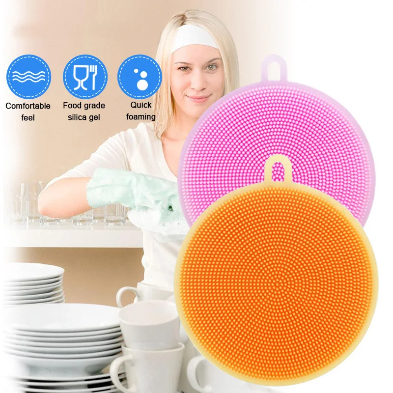 10 шт. силиконовая щетка для чистки многофункциональная уборка на кухне салфетка