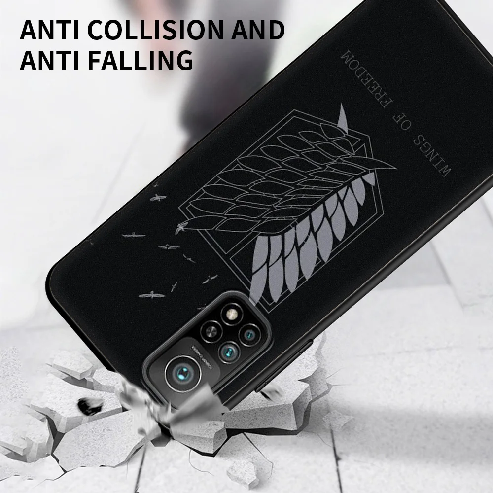 attack on titan anime fundas shockproof case for xiaomi poco x3 nfc m3 pro soft cover for redmi 9t 11 note 10 10t lite 5g shell free global shipping
