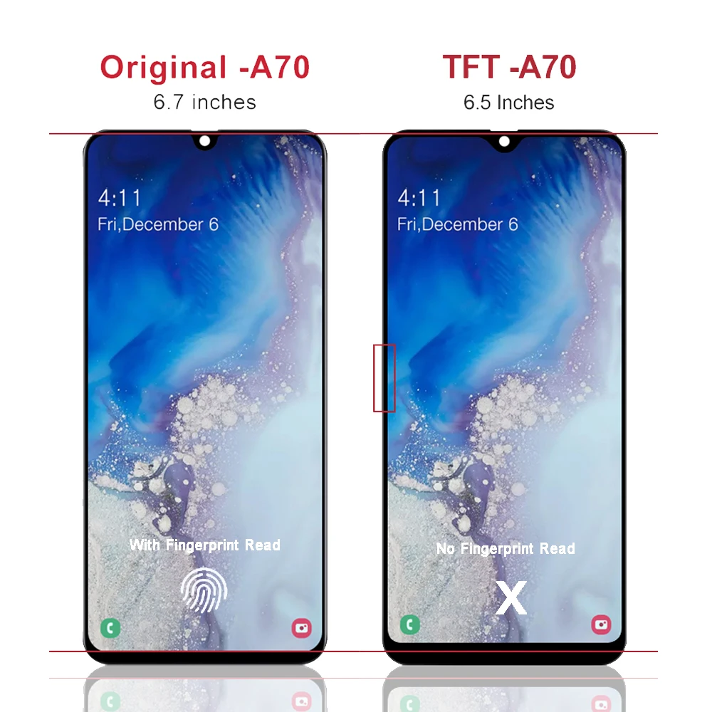 ЖК-дисплей с сенсорным экраном и дигитайзером в сборе для Samsung Galaxy A70 2019 A705 A705F SM-A705F