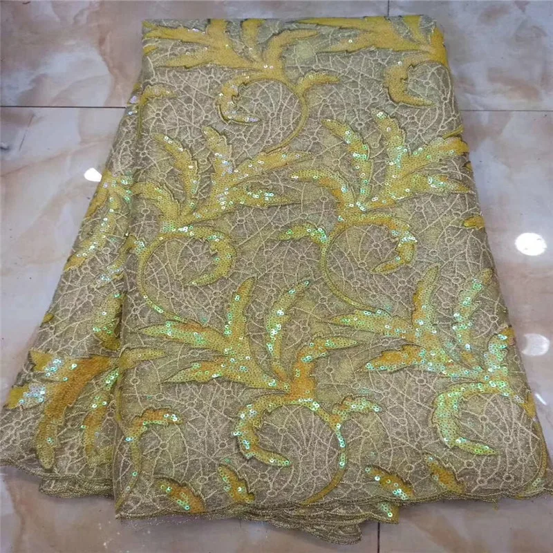Шампанское золото 2019 Высокое качество африканская кружевная ткань французская