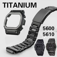titanium alloy watch strap for dw5600 gw5600 dw50005035 watch case watch bezel for gw m5610 watch band black camouflage