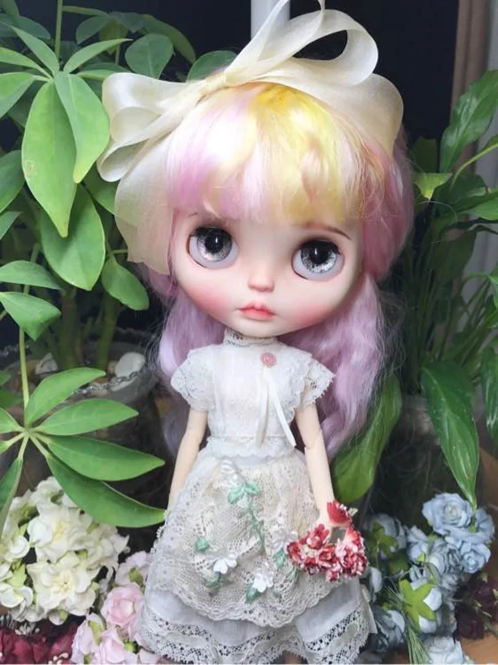 Шарнирная кукла blyth ICY 19 с макияжем лицом белой кожей волосами подарок для девушки