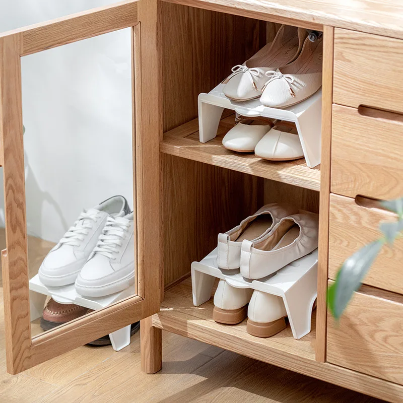 

Shoe Cabinet Shoemaker Shoe Storage Artifact Simple Home Dormitory Female Plastic Double-Layer Door Put Slippers Shoe Rack