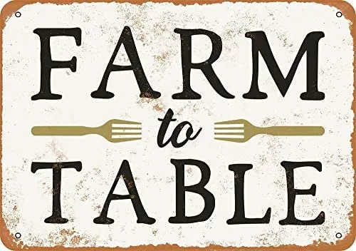 

Farm to Table Vintage Metal Sign