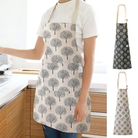 cooking kitchen aprons waterproof adjustable cooking aprons for women men breathable tree print soft chef apron with pocket fo