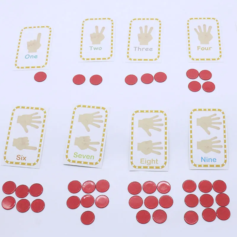 Обучающие игрушки по математике Монтессори цифровой чип карты для дошкольников