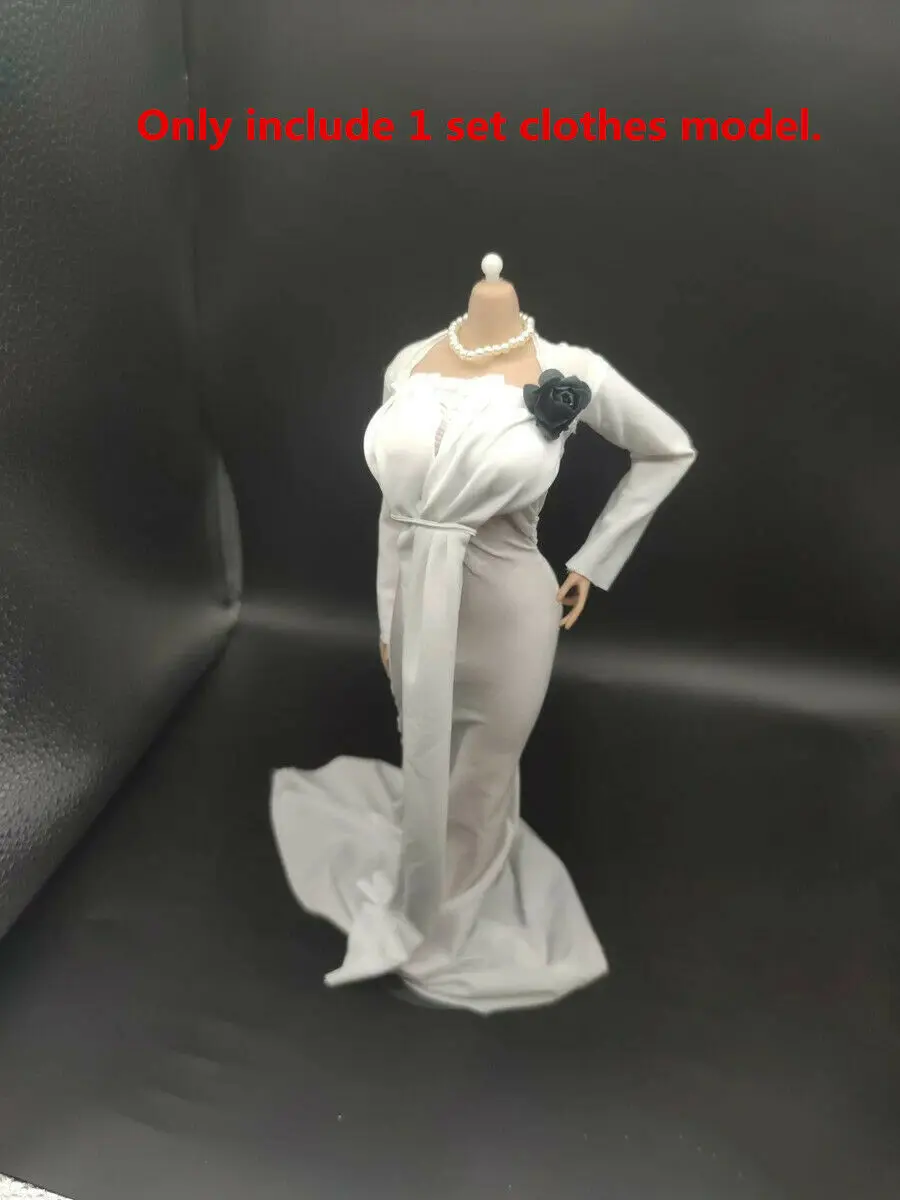 

1/6 Scale Female Soldier Accessories White Lady Clothes Model for 12" Doll