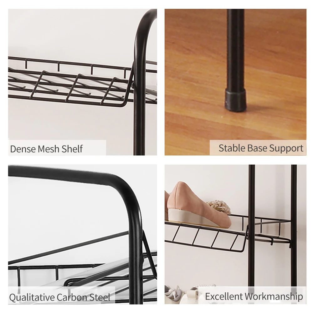 Новый 4-уровневый стеллаж для обуви металлический хранения органайзер домашней