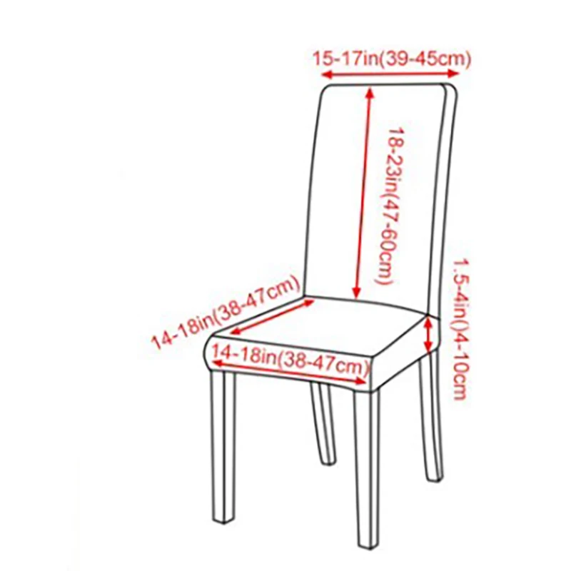 

4pcs Dining Chair Cover Jacquard Spandex Slipcover Printed All-inclusive Chair Cover Elastic Protector Case For Hotel Home Decor