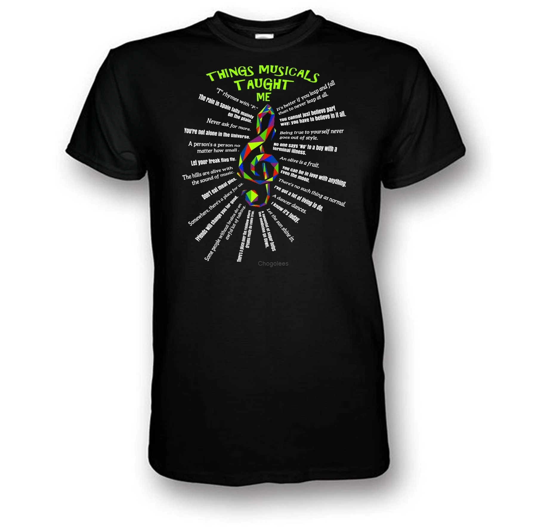 LimsayK Things мюзикл научил меня скрипичным ключом-Подарочная рубашка для