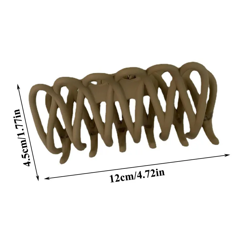 

Women Girls Acrylic Big Hair Claw Fence Hollow Out Shaped Matte Geometric Barrette Clips Ponytail Clip Fashion Hair Accessories