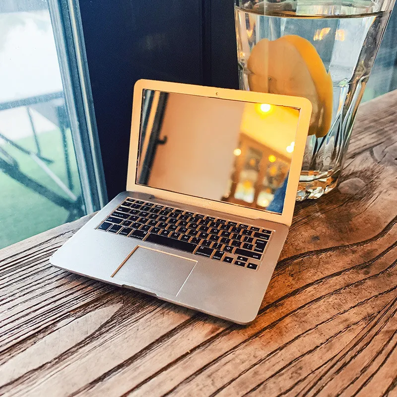 High Quality Decorative Mirror Creative Portable Ladies Fun Computer Notebook Folding Makeup Bathroom Personalized Gifts | Дом и сад