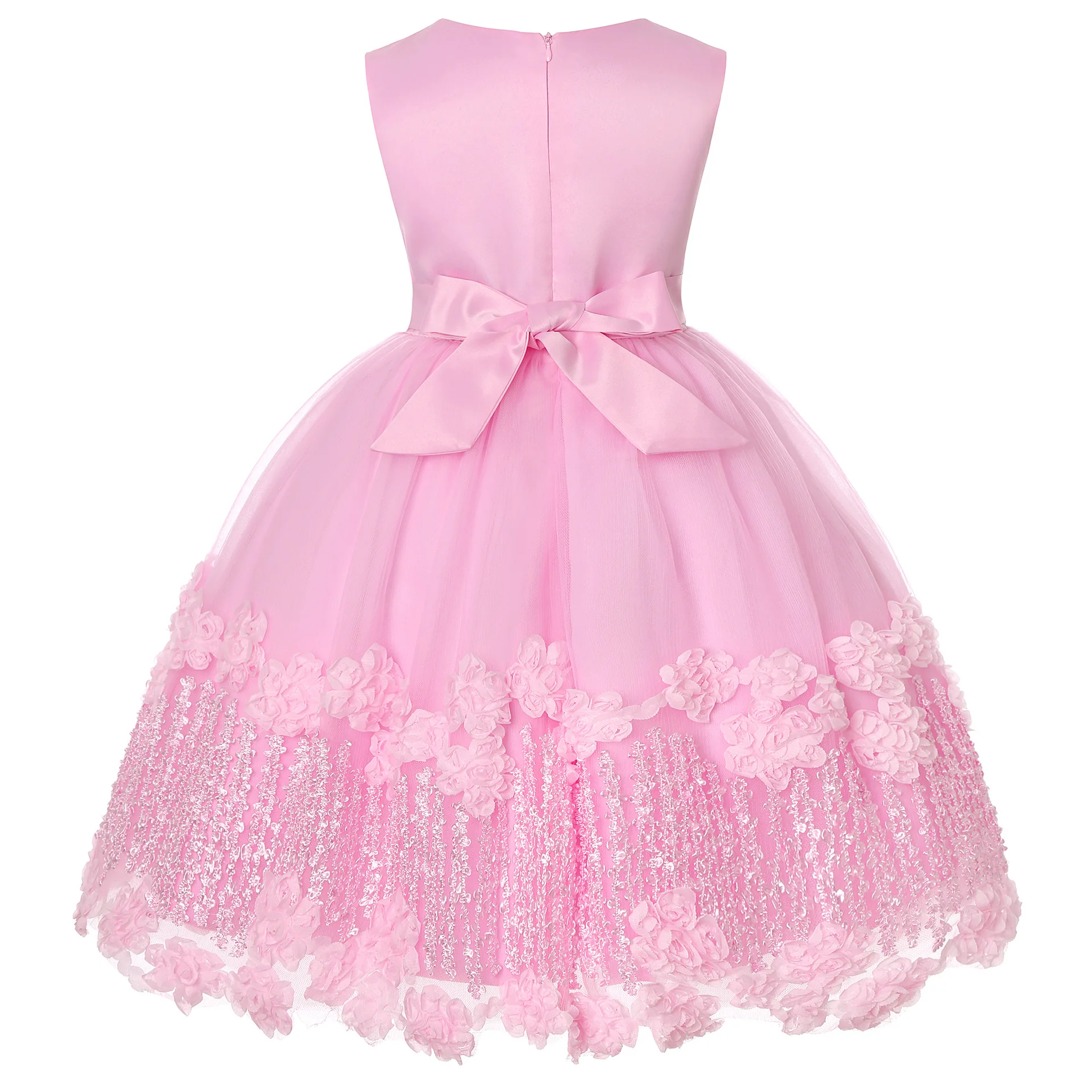 

Princess Pearl Flower Girl Gauze Tutu Dress Summer Wedding Birthday Party Kids Dresses For Girls Prom Children Costume
