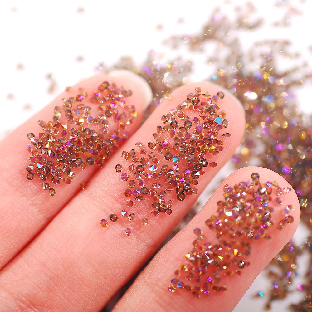 1440 шт./пакет хрустальные Маленькие стразы для маникюра стеклянные шарики микро