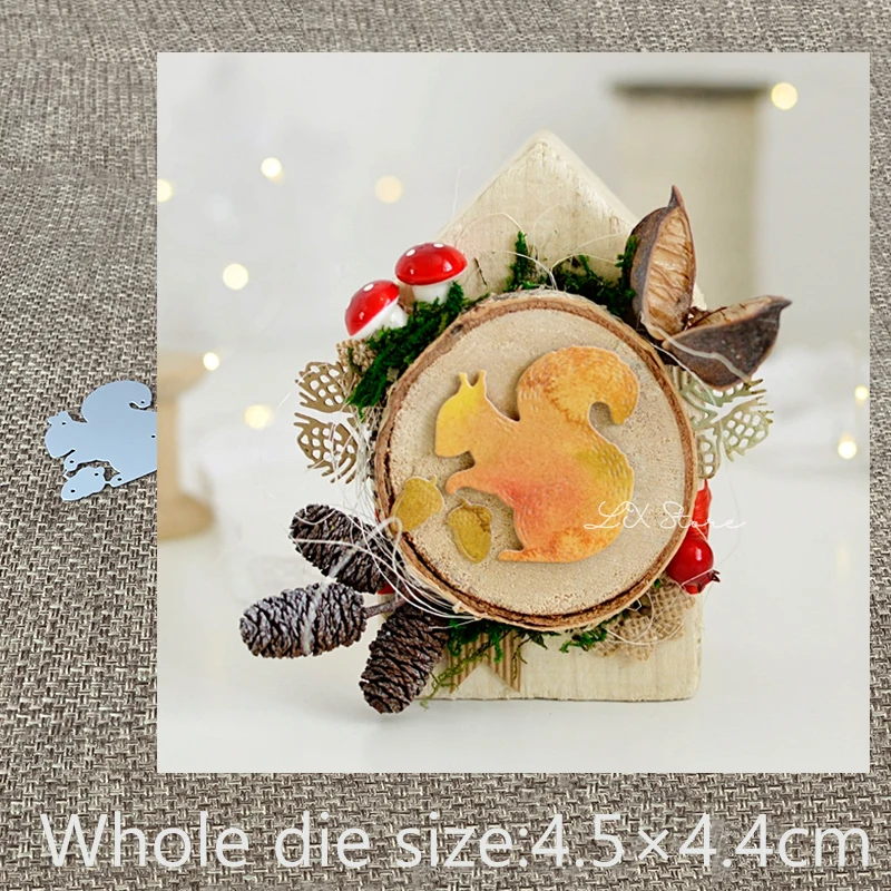 Новый дизайн ремесло металла высечки белка сосновый конус украшения скрапбук