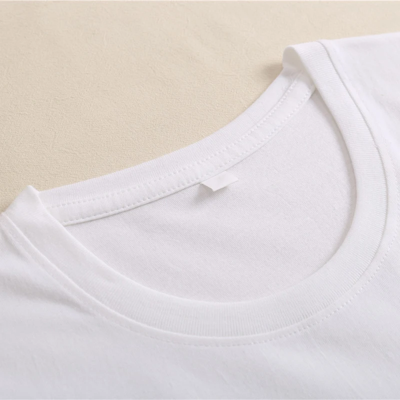 

White casual double t-shirt embroidered pure heart love breathable cotton casual summer tshirt short sleeve for man woman