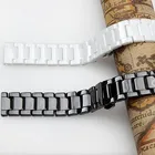 Ремешок керамический для Samsung Gear S3 Classic Frontier, браслет со стальной застежкой-бабочкой для наручных часов, 14 16 18 20 22 мм